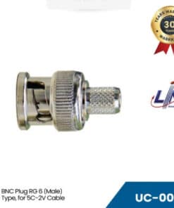 UC-0026 BNC PLUG RG6, 5C-2V CRIMP TYPE  หัวbnc แบบ บีบ+ปลอกบีบ+แกนทองแดง